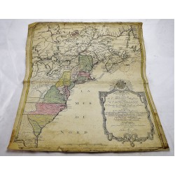 Carte Nouvelle de l'Amerique Angloise Contenant tout ce que les Anglois Possedent sur le Continent de l'Amerique Septentrionale Savoir le Canada, la Nouvelle Ecosse ou Acadie